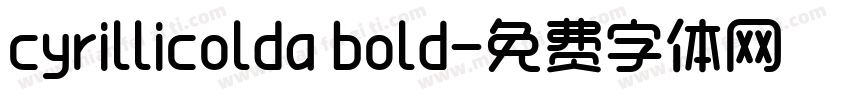 cyrillicolda bold字体转换